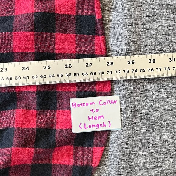 Naked & Famous Brushed Flannel Buffalo Check Button Down Shirt - Men's Size S - Picture 7 of 8